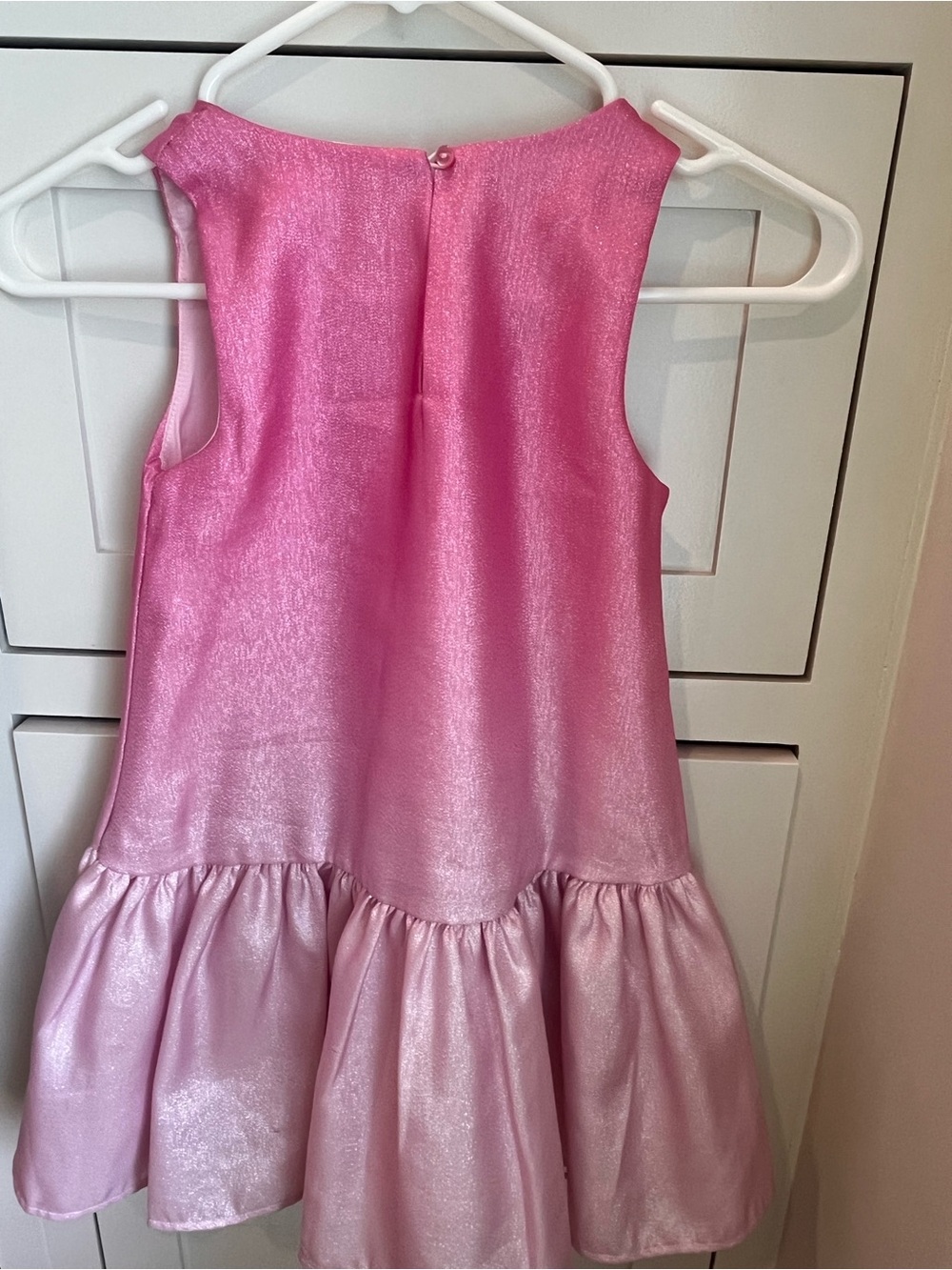 H&M Girls' Shimmery Pink Sleeveless Party Dress - Picture 2 of 4